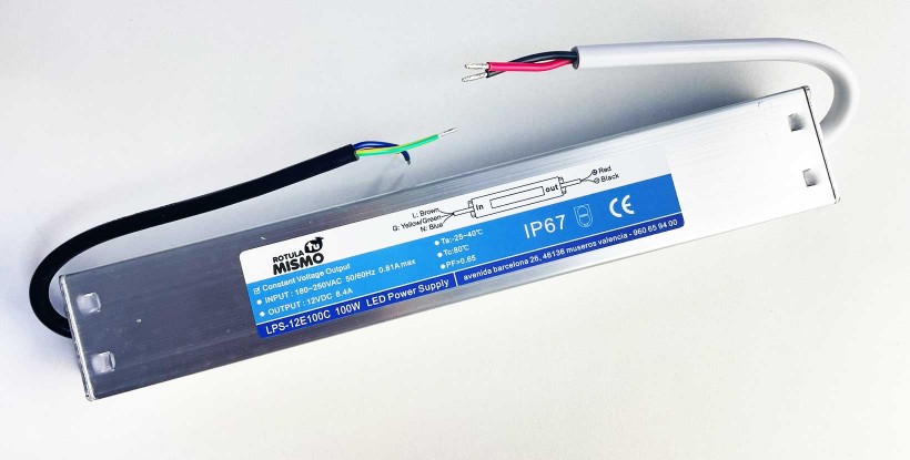 Fuente de alimentación led 100w