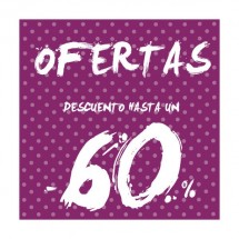 Cartel ofertas -60% puntitos