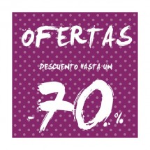 Cartel ofertas -70% puntitos