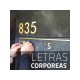 Letras corpóreas de latón