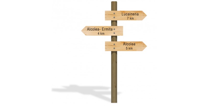 flechas madera señal rural