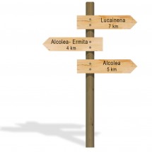 flechas madera señal rural