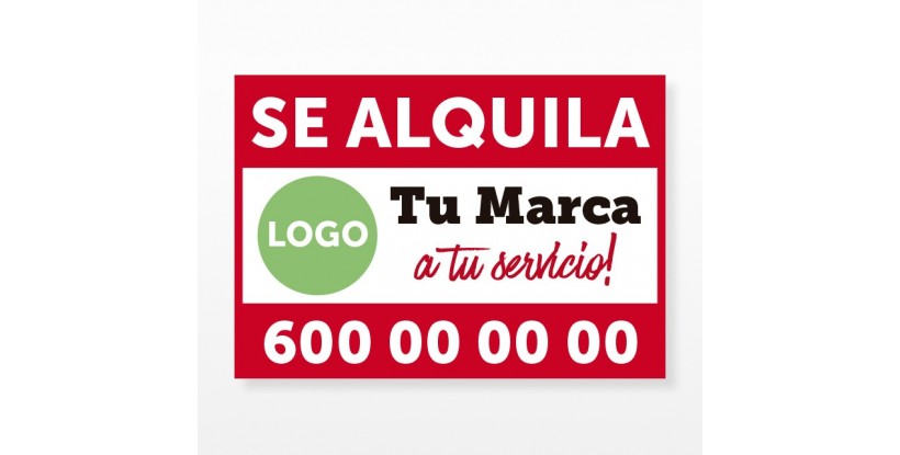 Cartel SE ALQUILA Inmobiliaria