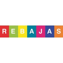 Cartel rebajas multicolor