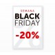 Cartel Black Friday 20% Blanco