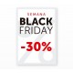Cartel Black Friday 30% Blanco
