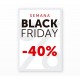Cartel Black Friday 40% Blanco