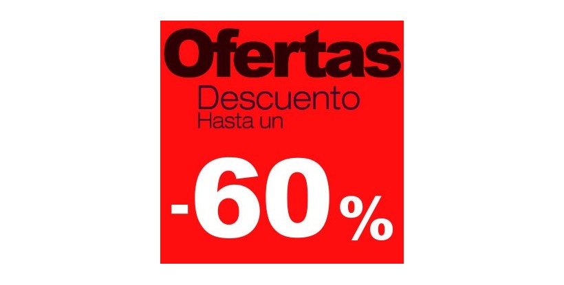 Cartel rebajas Ofertas -60%