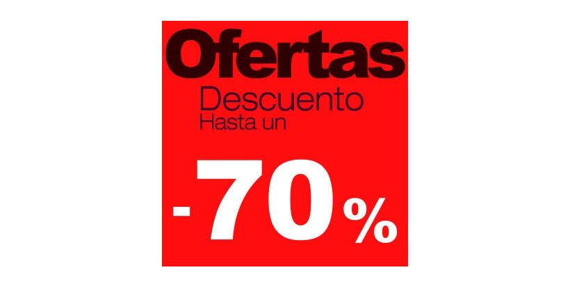 canal rotación Pastor Cartel de rebajas Ofertas -70%