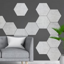 Hexágonos 3D para pared