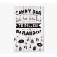 Cartel Boda Candy Bar Blanco