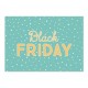 Cartel Black Friday Confetti turquesa