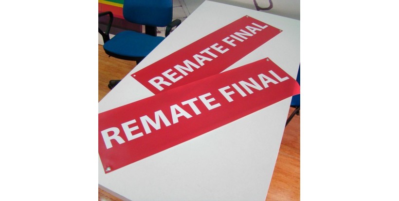 Cartel rebajas remate final