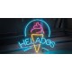 Neon Helado barquillo
