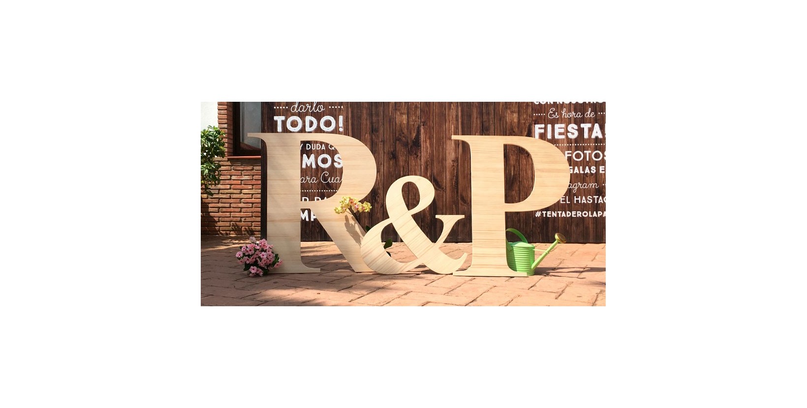 Letras de madera gigantes para boda