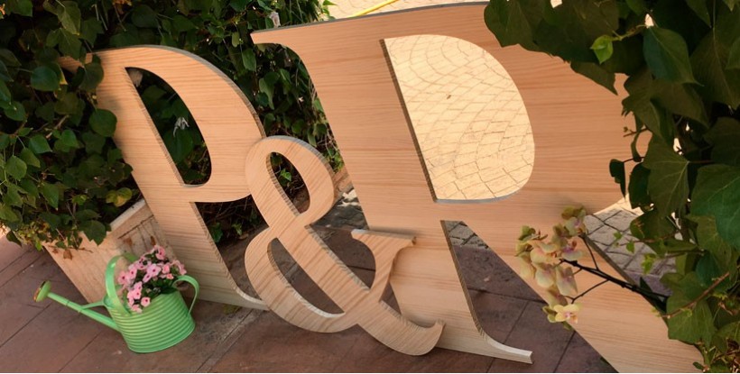 Letras Madera Boda