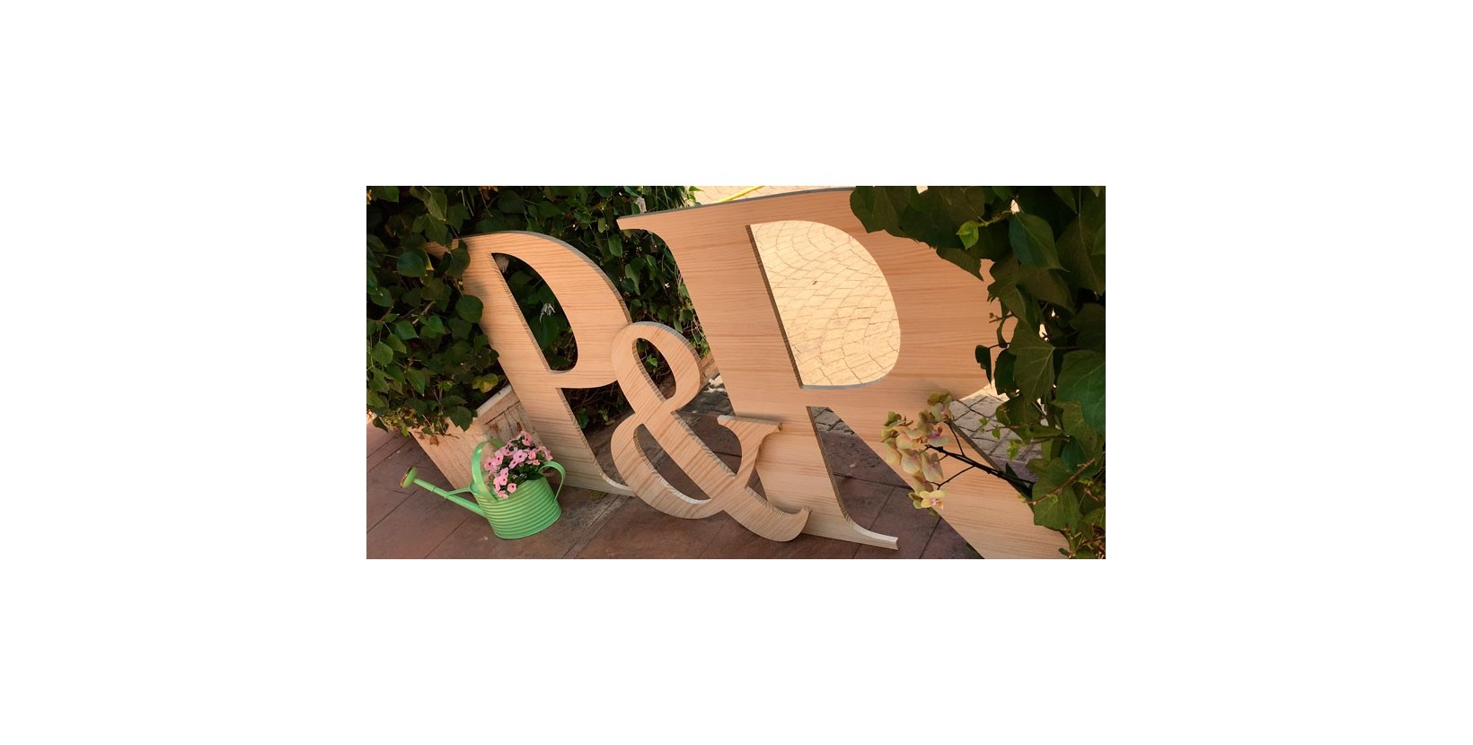 Letras de madera gigantes para boda