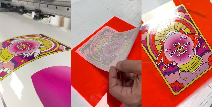 Impresión de vinilo con corte personalizado