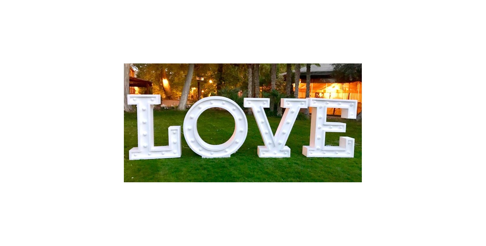 Letras LOVE gigantes con luz para boda al mejor precio del mercado! Diseño  exclusivo de Rotula tu Mismo.