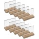 AMAZON Lote de 10 Portamenús | A6 | HORIZONTAL | SOPORTE MADERA