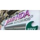 Letras corpóreas para fachada de aluminio lavanda