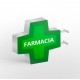 Cruz de farmacia básico con gráfica verde