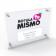Placa doble de metacrilato horario