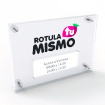 Doble Placa de metacrilato para horario
