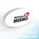 Rótulo personalizado con forma de logotipo