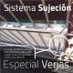 Sistema sujeción placa a verja o valla