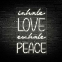Neón Inhale Love Exhale Peace
