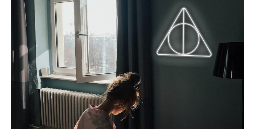 Neón reliquia muerte Harry Potter