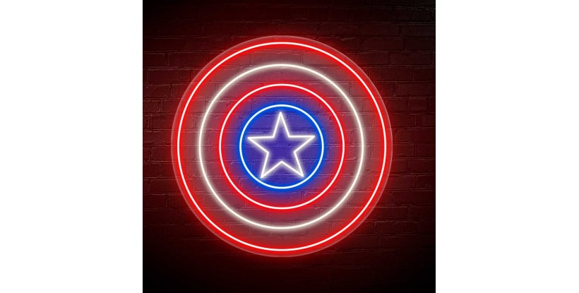Neón Escudo Capitán America