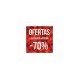 Cartel ofertas -70% triángulos