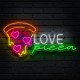 Neon Love pizza
