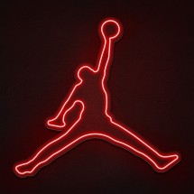 Neon silueta Michael Jordan