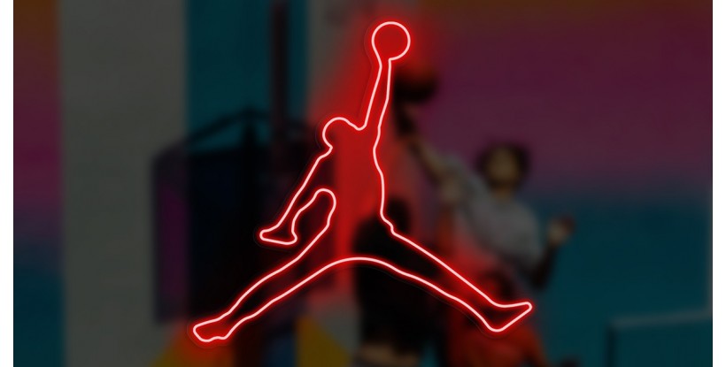 Neon silueta Michael Jordan
