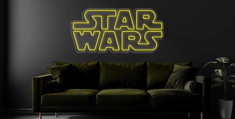 Neón inspiración logo Star Wars