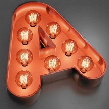 Letras con bombillas