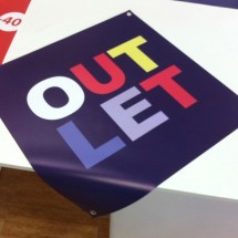 Cartel rebajas texto Outlet