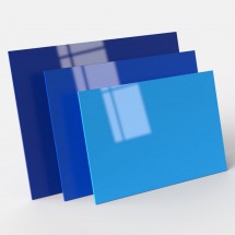 Placa de metacrilato azul