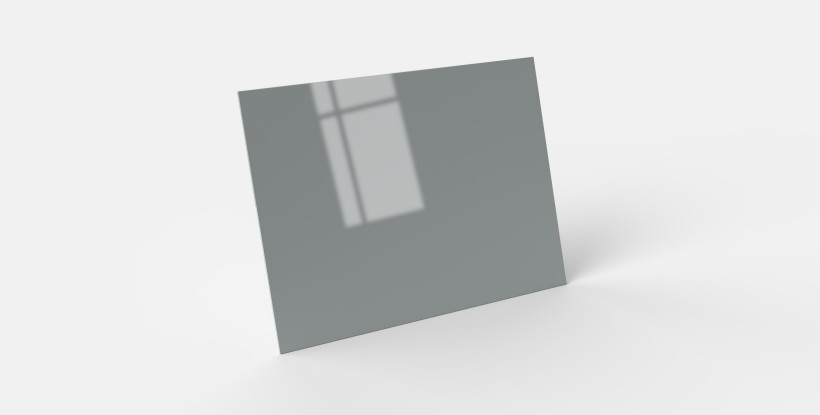 Placa de metacrilato gris