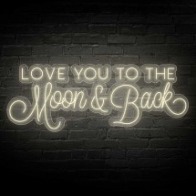 Neón I love you to the moon & back