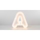 Letras de dibond satinado cobre + metacrilato iluminado