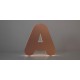 Letras de dibond satinado cobre + metacrilato iluminado