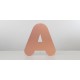 Letras de dibond satinado cobre + metacrilato iluminado