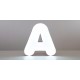 Letras corpóreas para fachada de aluminio lavanda