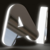Letras de acero + metacrilato iluminado