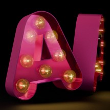 Letras con bombillas