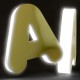 Letras oro espejo + metacrilato iluminado